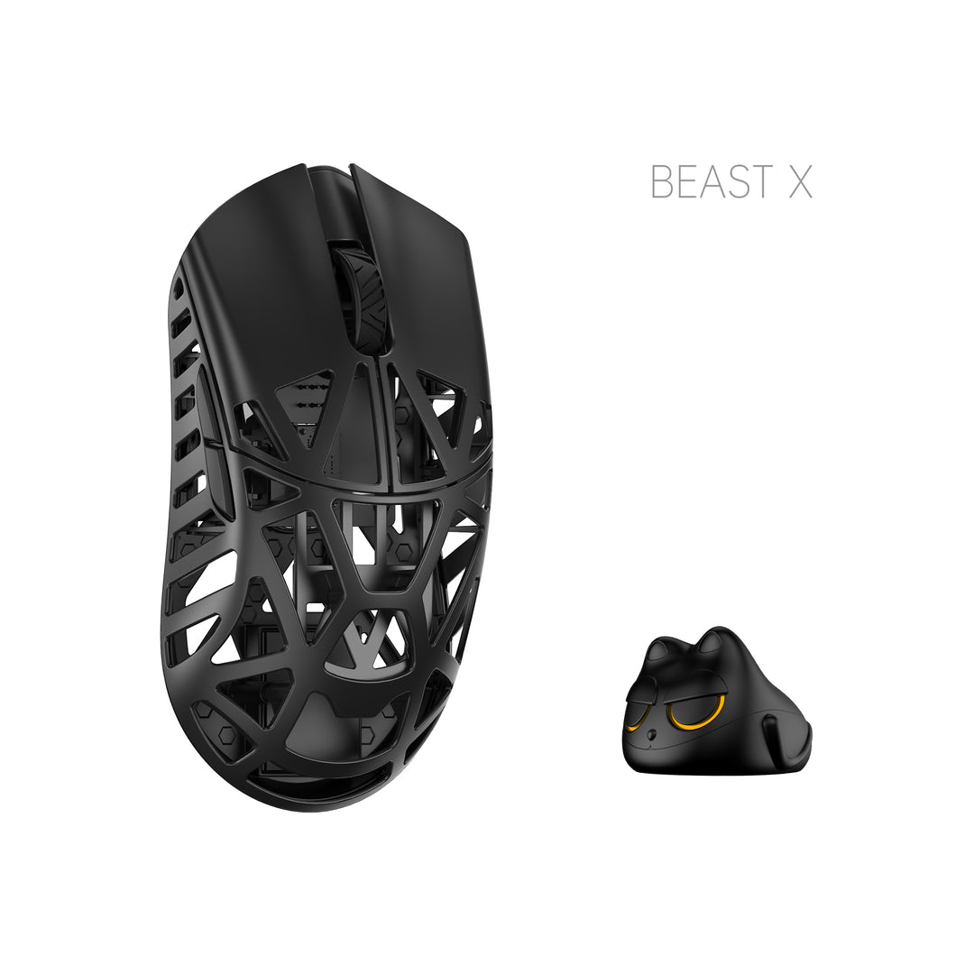 WLMOUSE Beast X Max Magnesium Gaming Mouse Side Slits Black